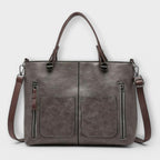 Naiste käekott kahe esitaskuga – sangad ja eemaldatav õlarihm